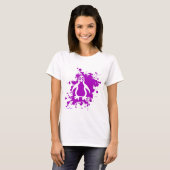 紫色のペンギン Tシャツ (正面フル)
