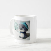 紫色のペンギンI コーヒーマグカップ (正面左)