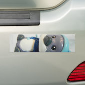 紫色のペンギンI バンパーステッカー (車上)