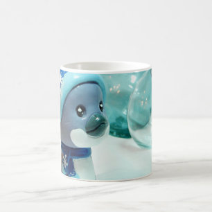 紫色のペンギンIII コーヒーマグカップ