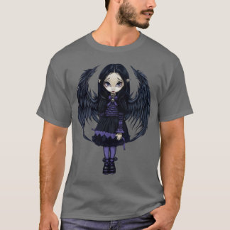 紫色のペーパーハートのゴシック様式妖精のワイシャツ Tシャツ