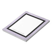 紫色のホイルと黒縁どのメモ帳5.5" x 6" ノートパッド (回転)