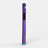 紫色のホイル背景に星 Case-Mate iPhoneケース (裏面/右)