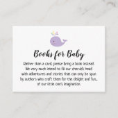 紫色のホエーシンプルルの予約リクエスト挿入カード エンクロージャーカード (正面)