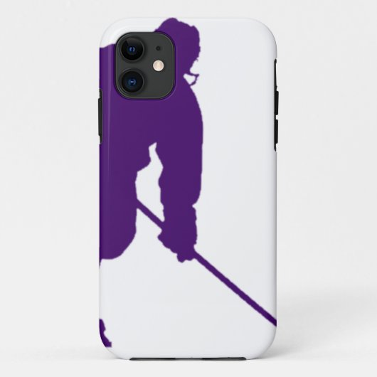 紫色のホッケー選手 Case-Mate iPhoneケース (裏面)