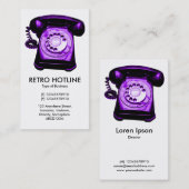紫色のホットライン – 白 名刺 (正面/裏面)