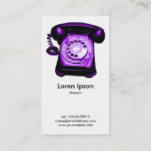 紫色のホットライン – 白 名刺 (裏面)