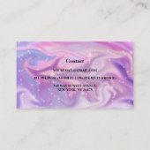 紫色のホログラフィックカラーシフト 名刺 (裏面)