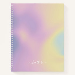 紫色のホログラフィックグラジエントオムレスクエレガントリプト ノートブック