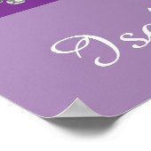 紫色のホワイトキンセアニラの写真パールへようこそ ポスター