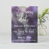 紫色のボケ光とタイポグラフィー 32 Save the Date セーブザデート (スタンド正面)