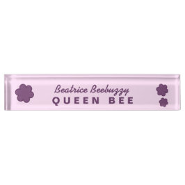 紫色のボスの女王バチのピンクによってはV02が開花します デスクネームプレート