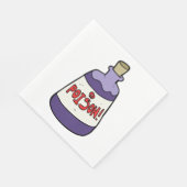 紫色のボトル スタンダードランチョンナプキン (角)