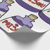 紫色のボトル ラッピングペーパー