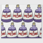 紫色のボトル ラッピングペーパー (フラット)