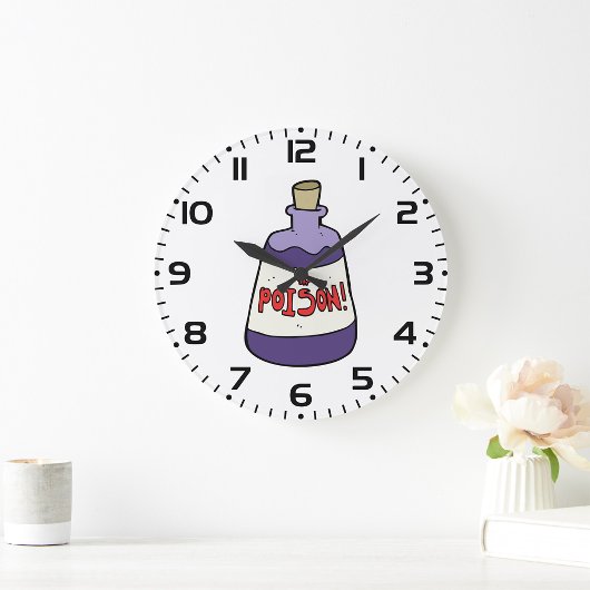 紫色のボトル ラージ壁時計