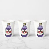 紫色のボトル 紙コップ