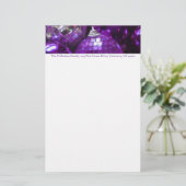 紫色のボーブレスアドレスのヘッダーひな形文字 便箋 (スタンド正面)