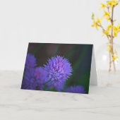 紫色のボール カード (黄色い花)
