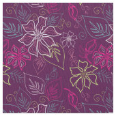 紫色のポインセチア ファブリック (クローズアップ)