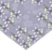 紫色のポインセティアス&スノーフレークのクリスマス冬 ショートテーブルランナー (コーナー)