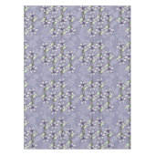 紫色のポインセティアス&スノーフレークのクリスマス冬 テーブルクロス (正面)