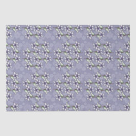 紫色のポインセティアス&スノーフレークのクリスマス冬 薄葉紙