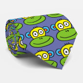 紫色のポップアート猿のタイ ネクタイ (ロール)