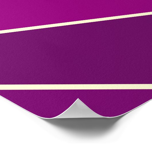 紫色のポリゴンアート:金ゴールド線のジオメトリ背景 ポスター (角)