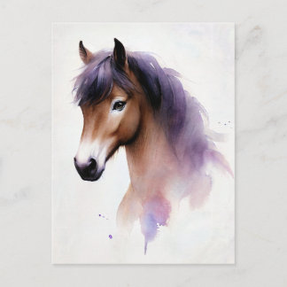 紫色のマネーカラーを持つ馬 ポストカード