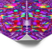 紫色のマンダラヒッピー模様 ポスター (角)