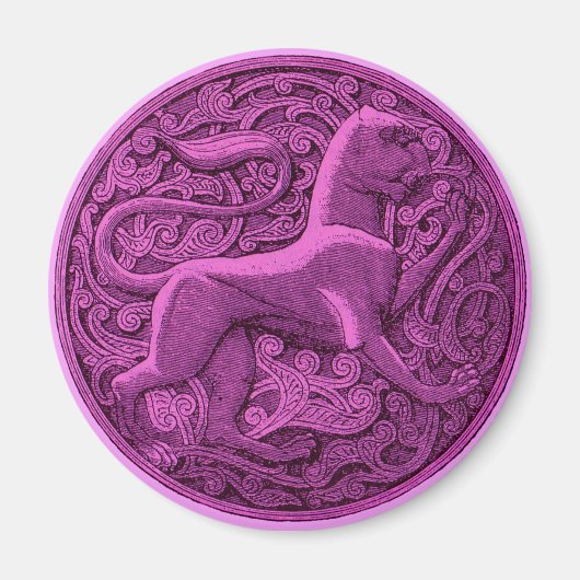 紫色のマンチコア マグネット (正面)