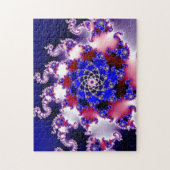 紫色のマンデルブロー星フラクタル ジグソーパズル (縦)