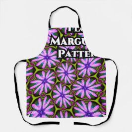 紫色のマーゲライト模様 エプロン