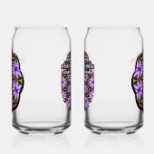 紫色のマーゲライト模様 ガラス缶 (左)