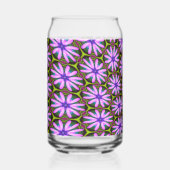 紫色のマーゲライト模様 ガラス缶 (正面)