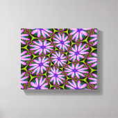 紫色のマーゲライト模様 キャンバスプリント (正面)