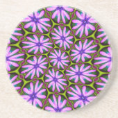 紫色のマーゲライト模様 コースター (正面)