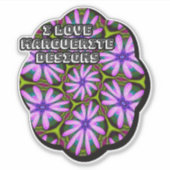 紫色のマーゲライト模様 シール (正面)