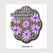 紫色のマーゲライト模様 シール (シート)