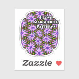 紫色のマーゲライト模様 シール