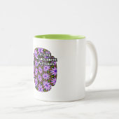 紫色のマーゲライト模様 ツートーンマグカップ (正面右)