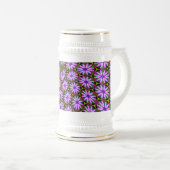 紫色のマーゲライト模様 ビールジョッキ (正面右)