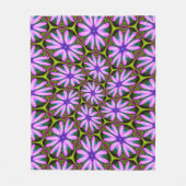 紫色のマーゲライト模様 フリースブランケット (正面)