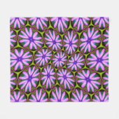 紫色のマーゲライト模様 フリースブランケット (正面(横))