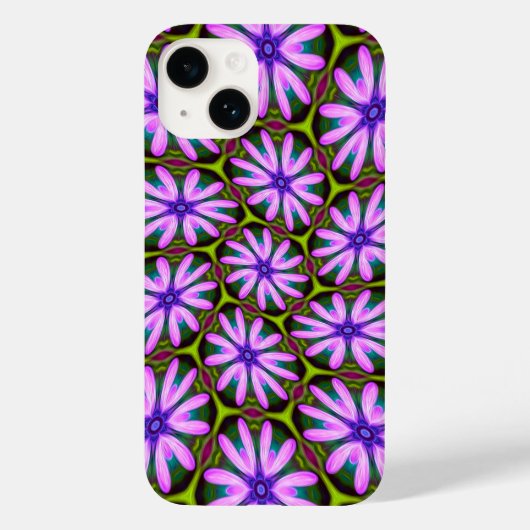 紫色のマーゲライト模様 Case-Mate iPhoneケース (裏面)