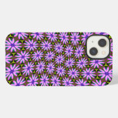 紫色のマーゲライト模様 iPhoneケース (裏面横)