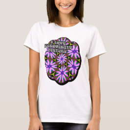 紫色のマーゲライト模様 Tシャツ