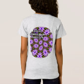 紫色のマーゲライト模様 Tシャツ (裏面)