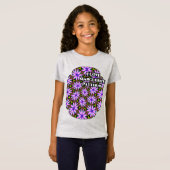 紫色のマーゲライト模様 Tシャツ (正面フル)
